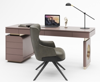 Modern Computer Desk And Chair-ID:870732071