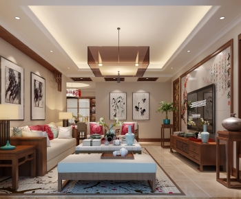 Chinese Style A Living Room-ID:194977054