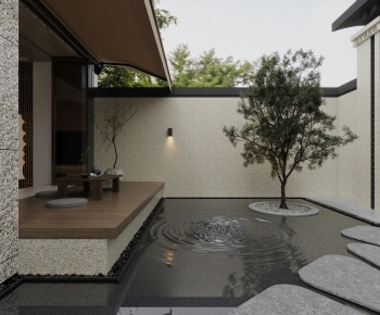 New Chinese Style Courtyard/landscape-ID:740587007