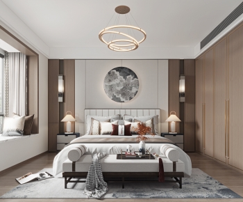 New Chinese Style Bedroom-ID:886549009