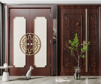 New Chinese Style Entrance Door-ID:797831063