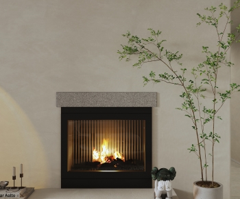 Wabi-sabi Style Fireplace-ID:507026913