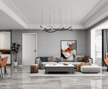 Modern A Living Room-ID:717894081