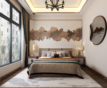 New Chinese Style Bedroom-ID:529661277