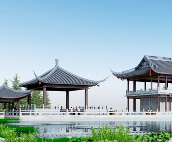 Chinese Style Ancient Architectural Buildings-ID:351821904