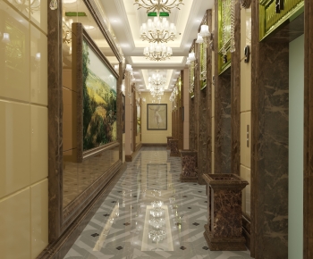 Simple European Style Corridor Elevator Hall-ID:110734941