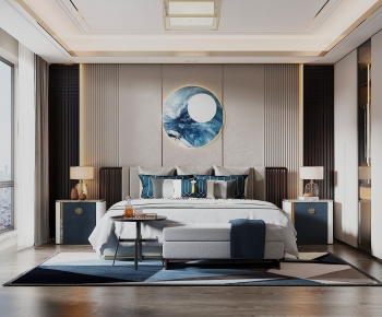 New Chinese Style Bedroom-ID:654613024