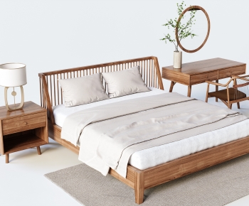 New Chinese Style Double Bed-ID:484355933