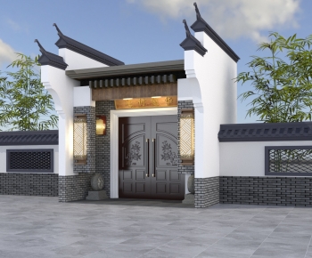 New Chinese Style Facade Element-ID:970963007