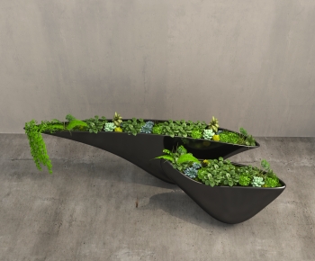 Modern Potted Green Plant-ID:951070074