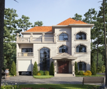 Simple European Style Villa Appearance-ID:407824041