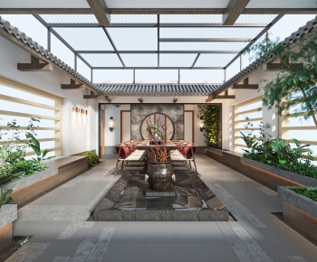 New Chinese Style Courtyard/landscape-ID:929250964