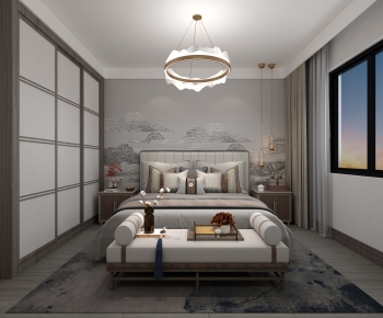 New Chinese Style Bedroom-ID:900242093