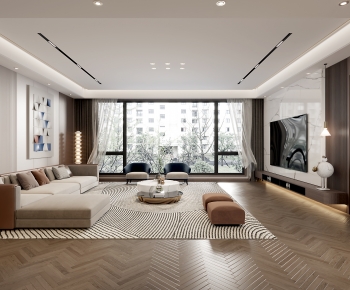 Modern A Living Room-ID:648366934