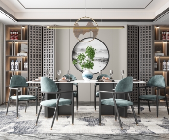 New Chinese Style Dining Room-ID:163485057