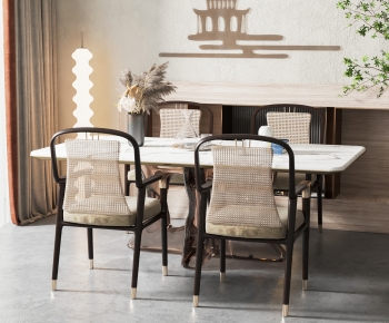 New Chinese Style Dining Table And Chairs-ID:649658922