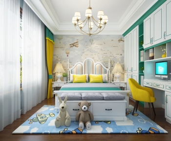 Simple European Style Boy's Room And Son's Room-ID:261950587