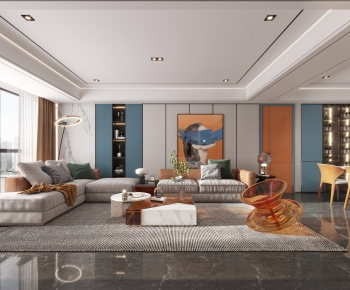 Modern A Living Room-ID:627461916