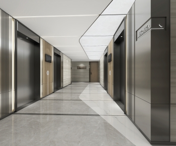 Modern Corridor Elevator Hall-ID:691211942