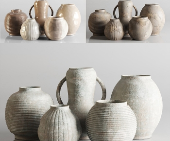 Modern Wabi-sabi Style Clay Pot-ID:380779988