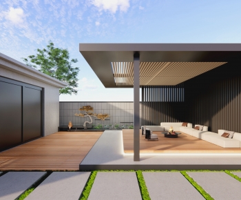 Modern New Chinese Style Courtyard/landscape-ID:627646929