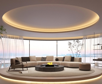Modern Wabi-sabi Style A Living Room-ID:687266119