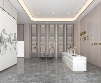 New Chinese Style Office Reception Desk-ID:340907105