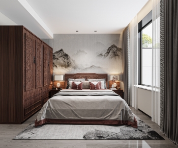 Chinese Style Bedroom-ID:443088057