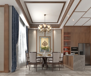Southeast Asian Style Dining Room-ID:424259902