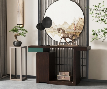 New Chinese Style Entrance Cabinet-ID:760560996