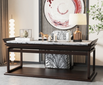 New Chinese Style Computer Desk And Chair-ID:556591031