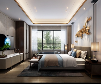 New Chinese Style Bedroom-ID:268003948