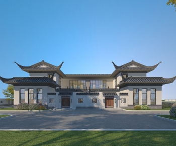 New Chinese Style Building Appearance-ID:422702077