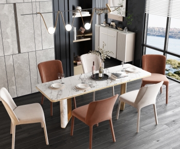 Modern Dining Table And Chairs-ID:604816914