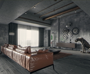 Industrial Style A Living Room-ID:764935026