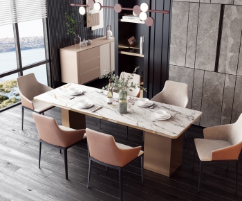 Modern Dining Table And Chairs-ID:685564046