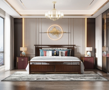 New Chinese Style Bedroom-ID:224932915