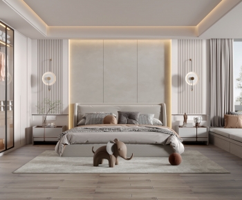 Modern Wabi-sabi Style Bedroom-ID:491988905