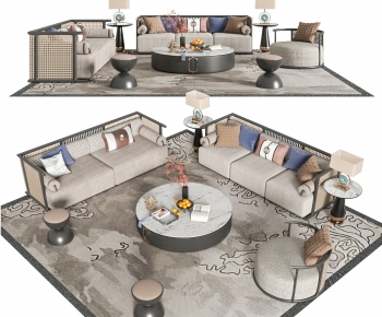 New Chinese Style Sofa Combination-ID:326189993