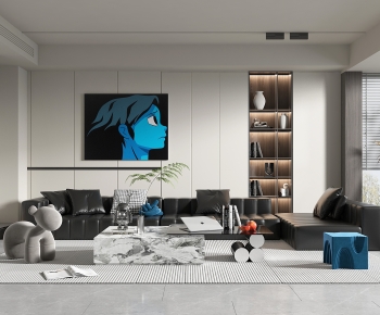 Modern A Living Room-ID:124917032