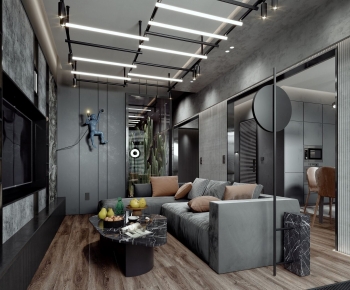 Industrial Style A Living Room-ID:659163954