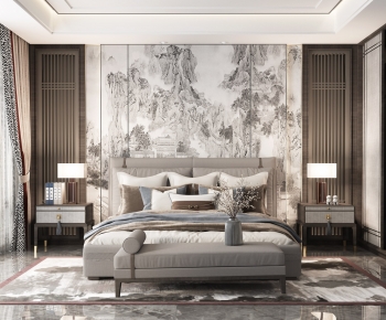 New Chinese Style Bedroom-ID:249423035