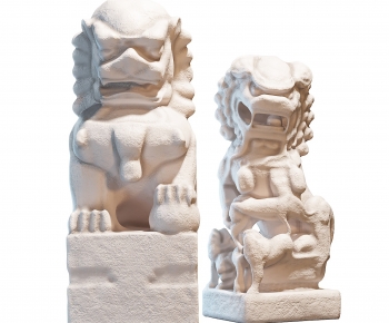 现代石狮雕塑-ID:226829171