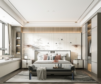 New Chinese Style Bedroom-ID:739612105