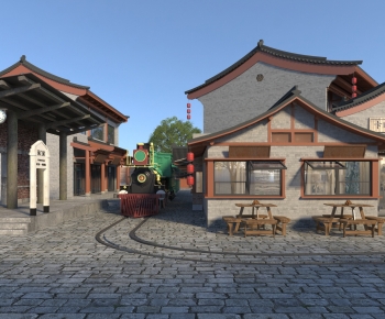 Chinese Style Building Appearance-ID:506916054