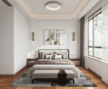 New Chinese Style Bedroom-ID:857743987