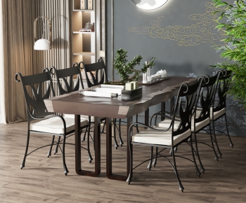New Chinese Style Dining Table And Chairs-ID:723064905