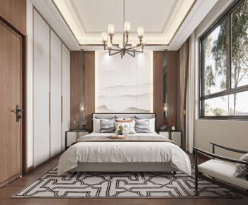New Chinese Style Bedroom-ID:544234996