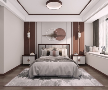 New Chinese Style Bedroom-ID:303661117