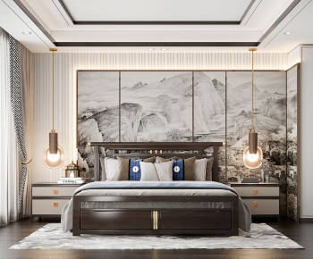 New Chinese Style Bedroom-ID:259752046